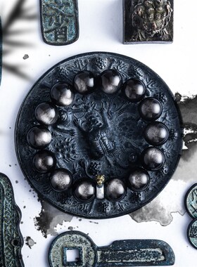 新品GUXI【十二生肖】金银黑曜石本命年手M链男情侣手串女生送男