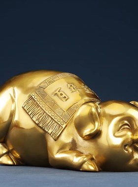 极速纯铜猪摆件生肖猪金猪福猪储C钱罐家用桌面装饰大号能进能出