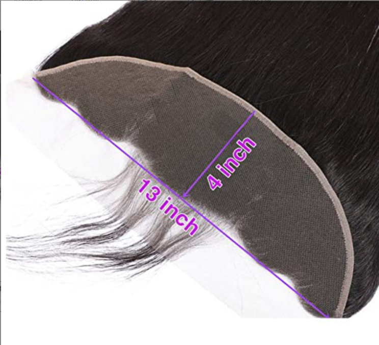 13x4 frontal closure original brazilian human hair前蕾丝发片 - 图0