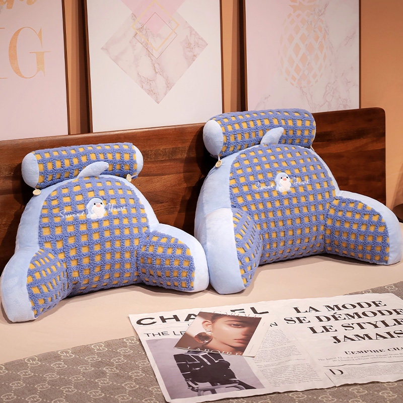 床头靠垫软包大靠背枕羊羔绒抱枕床上看书靠枕倚靠护腰垫枕头冬季,淘宝优惠券,粉丝福利购,淘宝优惠卷