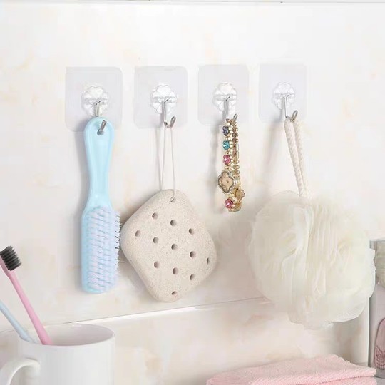 Hook strong adhesive wall hanging wall load-bearing suction cup kitchen wall-mounted traceless nail rack hook without punching sticky hook