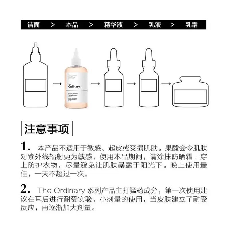 the ordinary果酸爽肤水7%甘醇酸乙醇酸化妆水补水保湿净肤去角质 - 图3