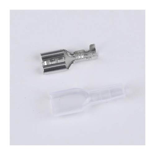 冷压插簧接线端子4.8 6.3mm铜加厚插拔式2.8母接头电线护套连接器 - 图3