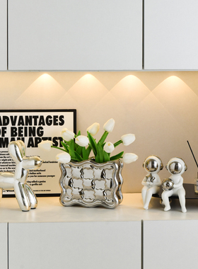 速发轻奢玄关柜收纳摆件高家档居饰品客厅进门口餐柜装饰品艺工摆