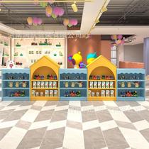 2023 new wooden toy shelving display cabinet mall DIY childrens Paradise handmade exhibition cabinet Toy table Multifunction