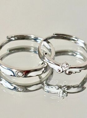 荧夜光天使之翼情侣对戒发光小众