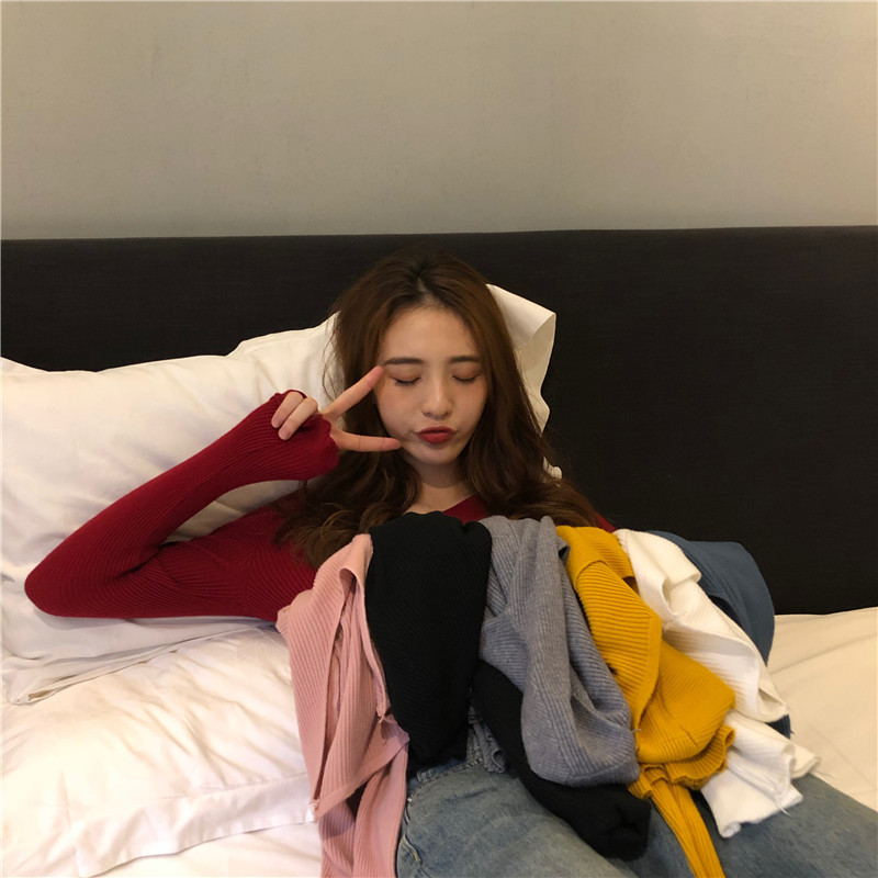 【UGG】韩版修身针织打底衫