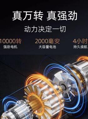 聚彩糖果一万转速增白器发廊专业剃须刀黄胖子推剪刮光头神器梵地