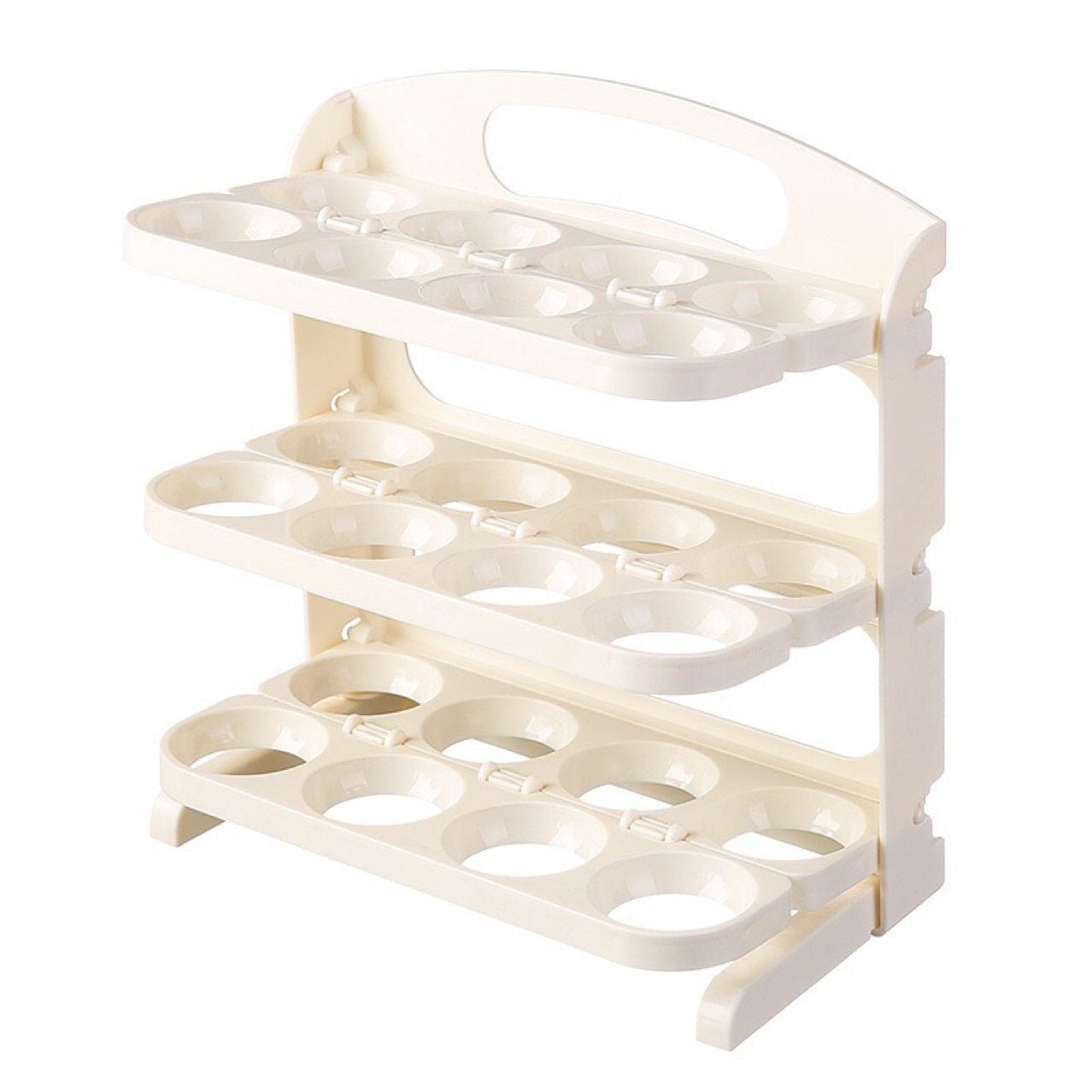 多层防摔透明鸡蛋收纳架折叠鸡蛋盒冰箱侧门置物架厨房专用蛋托,淘宝优惠券,粉丝福利购,淘宝优惠卷