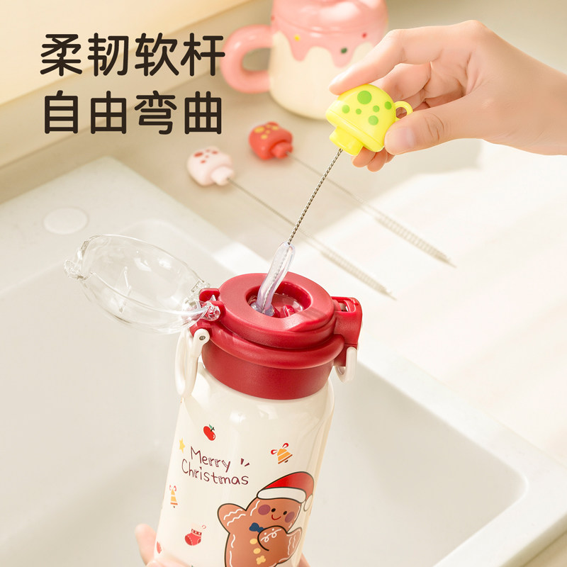 多功能奶瓶吸管刷二合一盖子清洁刷加长杯刷保温杯水杯缝隙奶嘴刷,淘宝优惠券,粉丝福利购,淘宝优惠卷