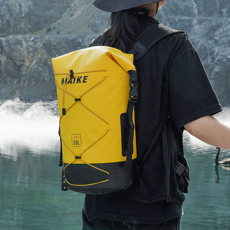 Waterproof swimming stream rafting dry and wet separation storage bag