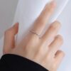 925 sterling silver openable and adjustable ring, light luxury and versatile