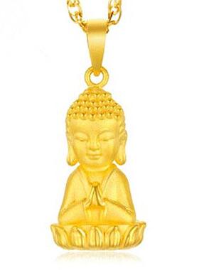 Gold-plated Maiteya Buddha Pendant Men