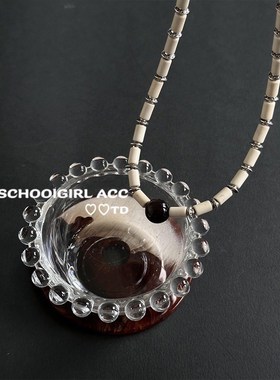 夏日度假风高级感白松石法式慵懒项链轻奢气质个性简约百搭锁骨链