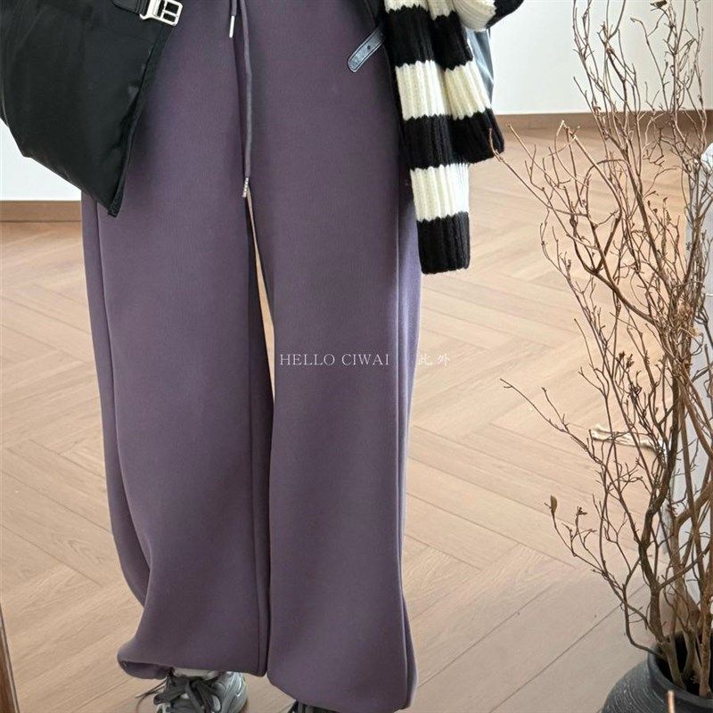 此外 运动风松紧腰加绒加厚束脚卫裤女秋冬新款宽松韩版减龄 长裤,淘宝优惠券,粉丝福利购,淘宝优惠卷