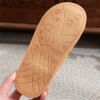 Spring and Autumn courtyard indoor home fabric linen slippers fashionable printed thick-soled rubber outsole wear-resistant anti-slip slippers