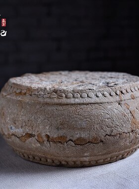 老圆墩子石墩 石鼓 石盘 柱脚石圆形 I花架底座石香插底座香案青