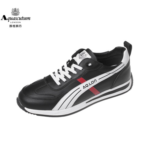 Aquascutum雅格狮丹1851百年品牌牛皮时尚百搭阿甘鞋德训休闲鞋男 - 图3