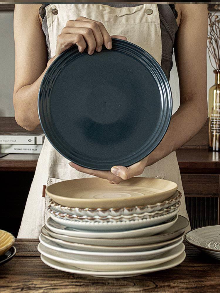 Jpanesecera mic plates dish traeAGTy disc tableware sat - 图1