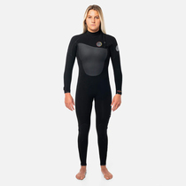 RIPCURL) Flash Thunder Heat Lock Anti-Chill Wetsuit Woman free of zip 3 2mm one-piece Body Speed Dry Surf