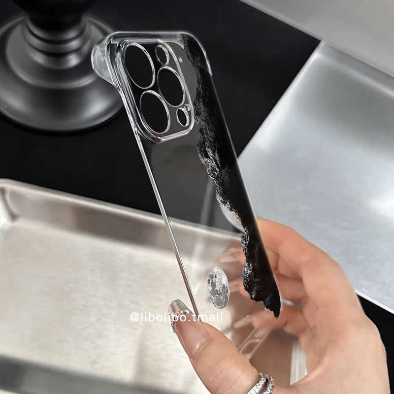 哩卜哩卜简约时尚山峰适用iPhone16/15promax手机壳华为P70无边框小米14透明红米K70防摔vivos19高级真我13