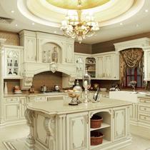 Carpenter European-style sketching overall cabinet open kitchen French style kitchen?A solid wood full house with a solid wood