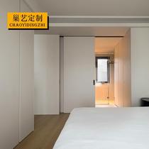 Solid wood push-pull Ramen bedroom room door separating door pocket door pocket door wood door Kitchen Table Door Invisible Ramen