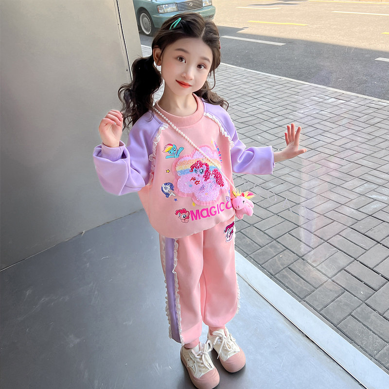 儿.童正版小马宝莉变脸卫衣套装春秋季女宝宝变色亮片两件套纯棉6,淘宝优惠券,粉丝福利购,淘宝优惠卷