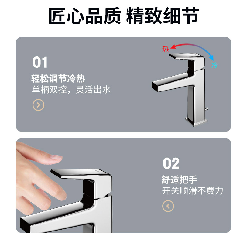 TOTO面盆水嘴GB系列TLG10301B/01302/01304B冷热水台盆水龙头05-M - 图2