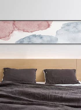 网红北风格卧室装饰画床头画横幅现代简约卧背主景墙挂画沙发欧客