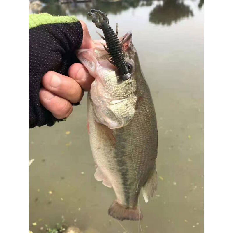 东鼎浮水虾软饵Ned虾铅头钩鲈倒钓鳜鱼饵微物鲈鱼软虫饵路亚虾饵-图0