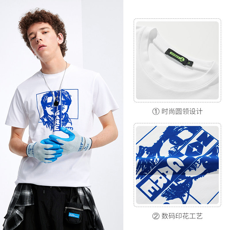 Navigare意大利小帆船短袖t恤休闲圆领新款纯棉男女同款情侣体恤