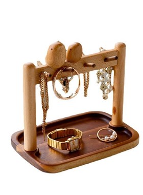 玄关钥匙收纳摆件装饰进门口入户置物架创意挂钩托盘乔迁新居礼品