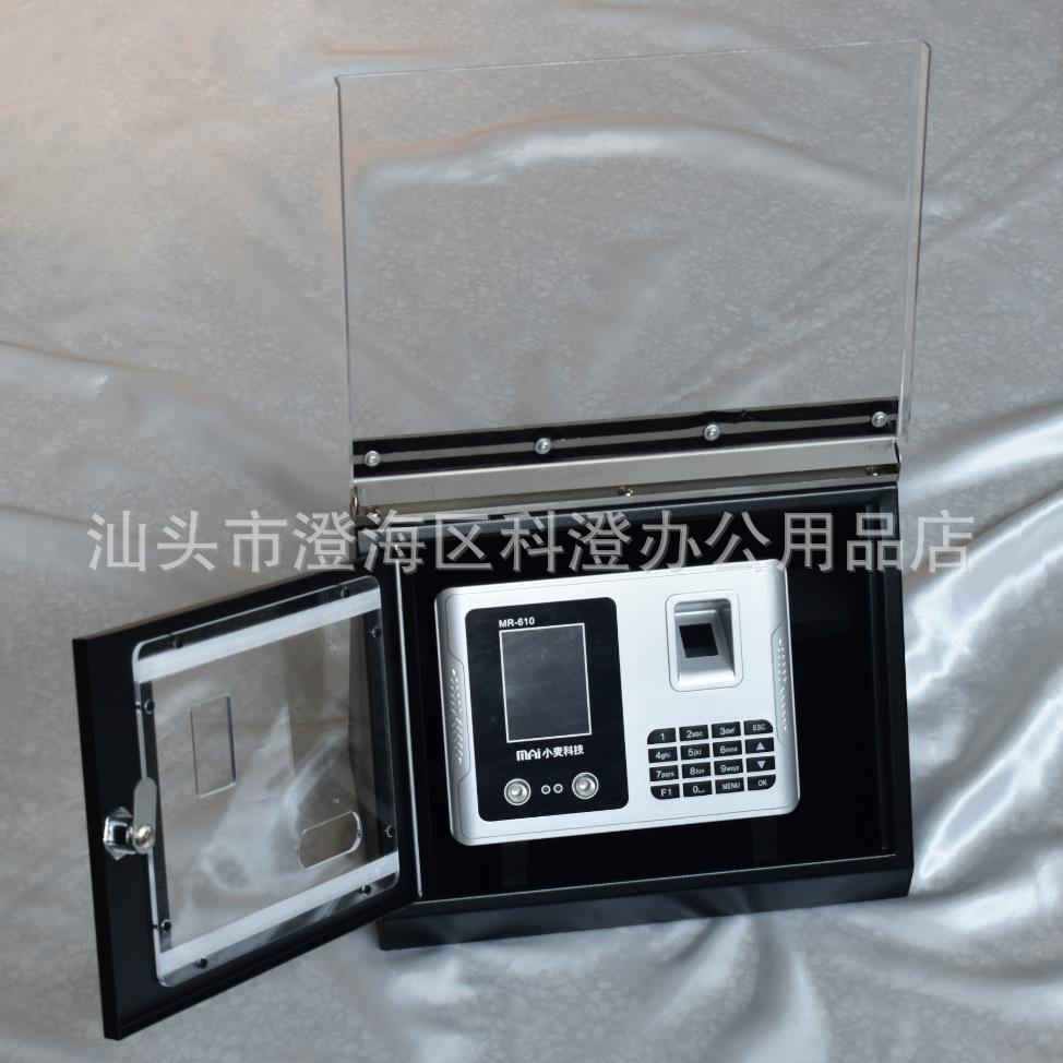 Face fingerprint recognition attendance machine slope protection box with large flip cover suitable for Wheat MR610
