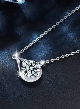 莫桑石项链小众气质时尚S925纯银