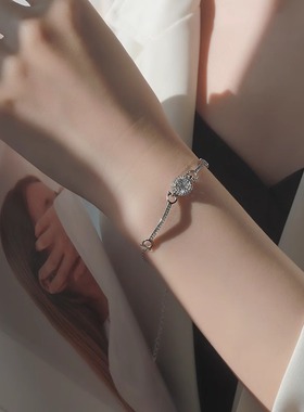 925纯银手镯批发莫桑石手链简约