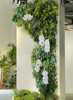 仿真绿植墙网红背景墙壁挂花艺