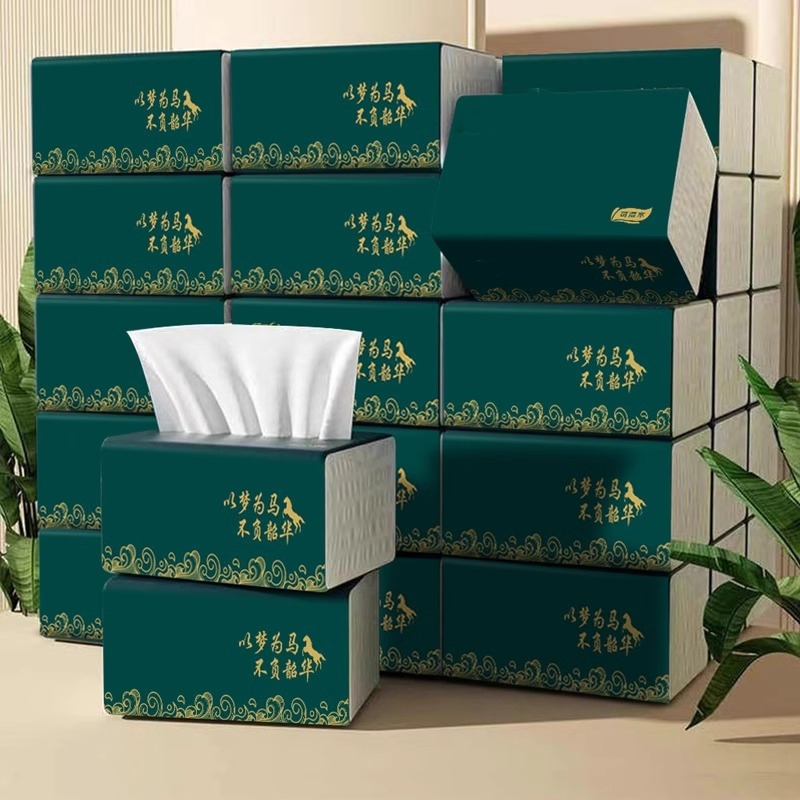 【5包】维宗墨绿抽纸大包整箱家用实惠装餐巾纸卫生纸抽婴儿亲肤 - 图2