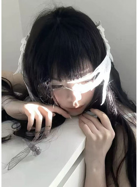 万圣节夹子头饰发夹高级感羽毛