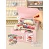 Desktop storage card book can be used to store notes, postcards, stickers, photos, high-speed rail ticket storage, small card accordion bag