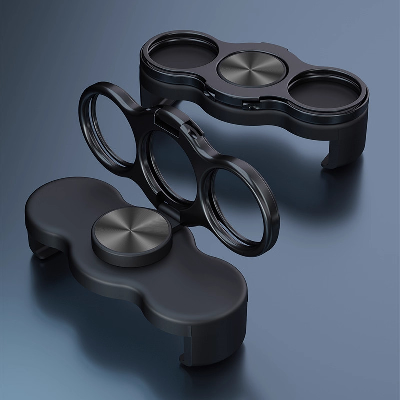 Double-ring three-finger back clip mobile phone holder foldable rotating mobile phone back clip finger ring lazy holder desktop fixing rack