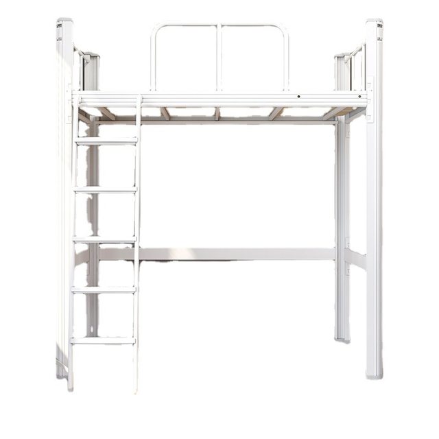 Combined bed, bed, desk and desk, university dormitory apartment, single, iron art high-rise bed, small apartment staff dormitory bed