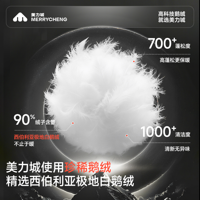 【毕雯珺同款】美力城鹅绒外套男25年冬新款轻薄短款羽绒服女008