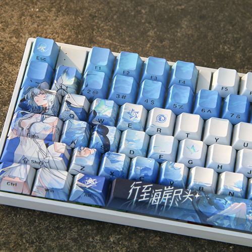 守岸人机械键盘键帽PBT五面热升华透光侧刻原厂正刻二次元键帽 - 图3