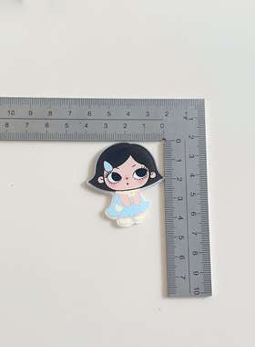 卡通小玉小满亚克力DIY手工配件水杯贴奶油胶装饰收纳盒风扇贴