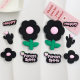 Black Sunflower Cactus PVC Silicone Patch DIY