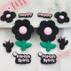 Black Sunflower Cactus PVC Silicone Patch DIY