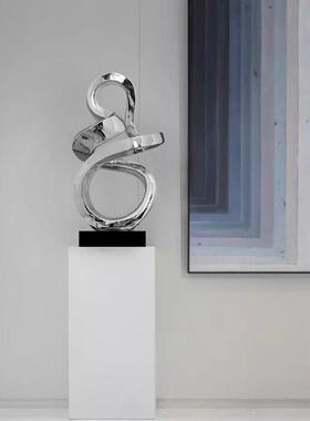 酒店大堂软装配饰家居电镀艺术装饰品客厅样板房桌面抽象雕塑摆件