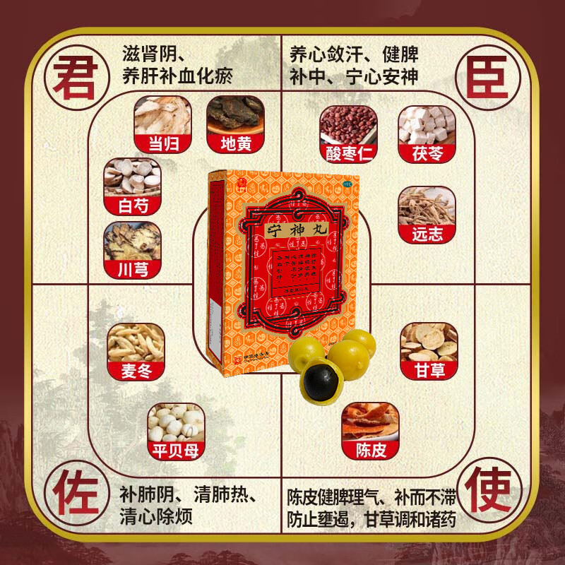 冯了性宁神丸养血安神惊悸失眠神经衰弱心神不宁烦躁多梦入睡难
