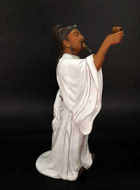 石湾陶瓷公仔李白杜甫醉酒柜茶庄博古架盆景古代诗人文人陶瓷摆件